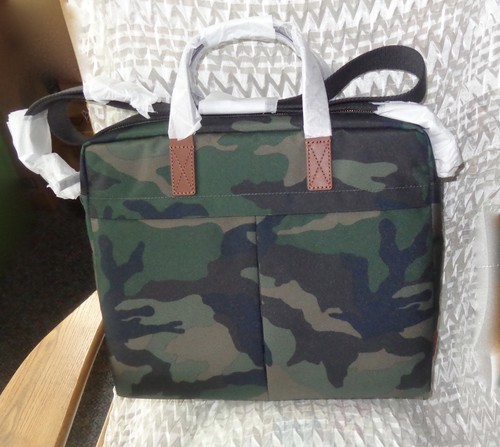 Buckner Leather Brief Workbag - Camo 