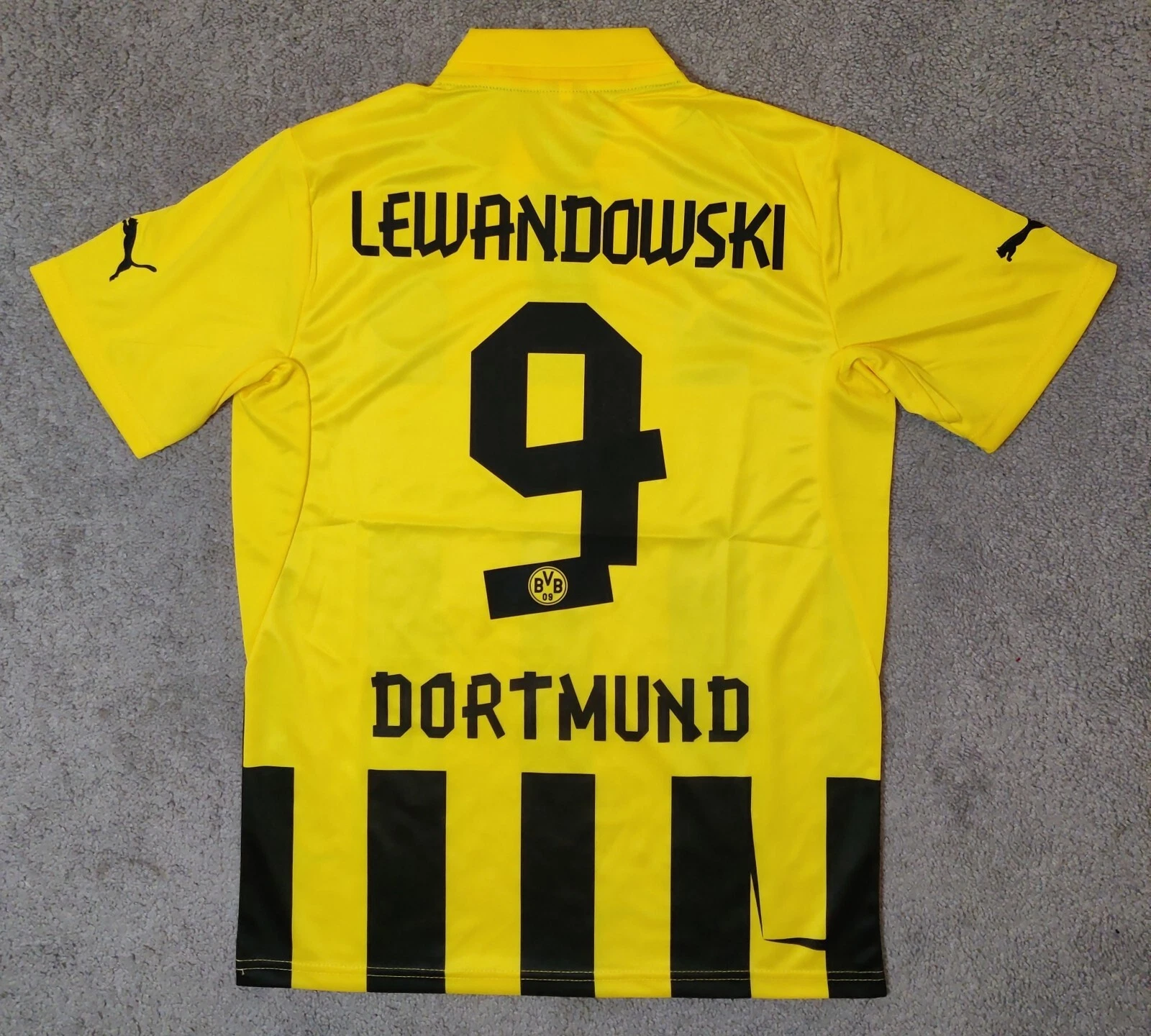 lewandowski borussia Dortmund #9 Retro-Inspired 2012/13 UCL Jersey