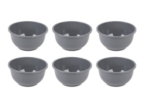 6er Set Kunststoff Müslischalen Suppenschalen für Zuhause Camping Picknick ROT GRAU TAUPE - Bild 17 von 27