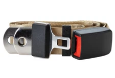 RetroBelt Sand European Style Lap Seat Belt No Hardware Safety Seatbelt Classic