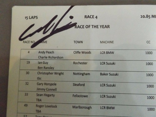 2014 MALLORY PARK PROGRAMME - SIDECAR BONANZA SIGNED BY TIM REEVES & GREG CLUZE - Picture 3 of 3
