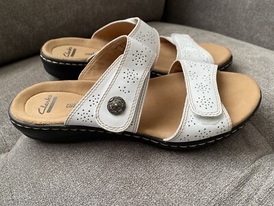 Collection Clarks Ultimate Comfort Women White Leather Leisa Lacole  Sandals