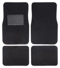 Premium 4-Piece Carpet Car Floor Mats with Heel Pad Universal Fit Auto Truck SUV