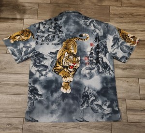 tiger king button up shirt