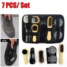 7pcs Cleaning Brushes Repair Set Boots Shoe Shine Polish Leather Shoes Care Tool