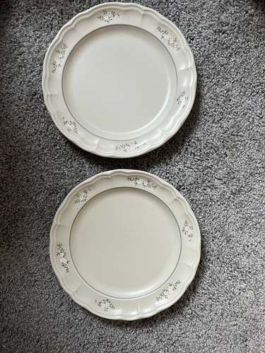 VINTAGE PFALTZGRAFF HEIRLOOM FLORAL STONEWARE DINNERWARE Plates Set Of 2