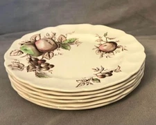 Vintage Johnson Bros Harvest Time Bread and Butter Plates set of 6 (6 1/4 Inch)
