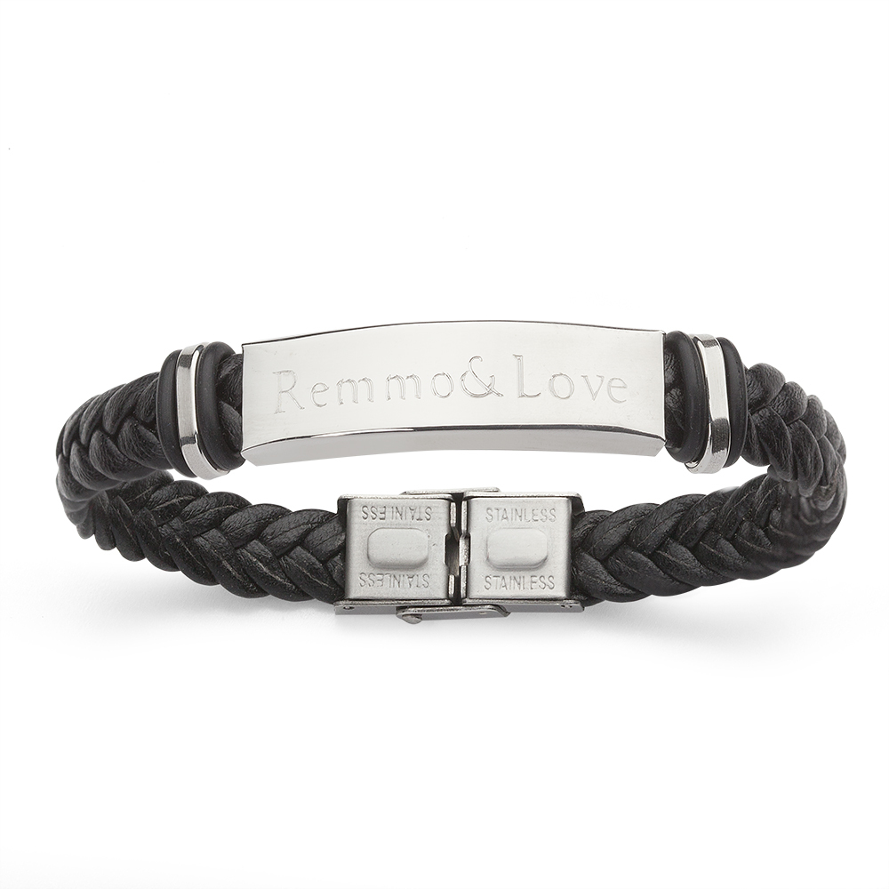 Lederarmband Namen Gravur Armband Leder Herren Damen Herrenarmband Damenarmband