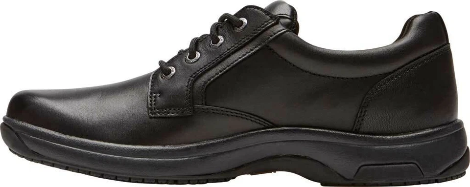 DUNHAM 男式防水防滑防油黑色皮革服务经理鞋 — 第 4/4 张图片