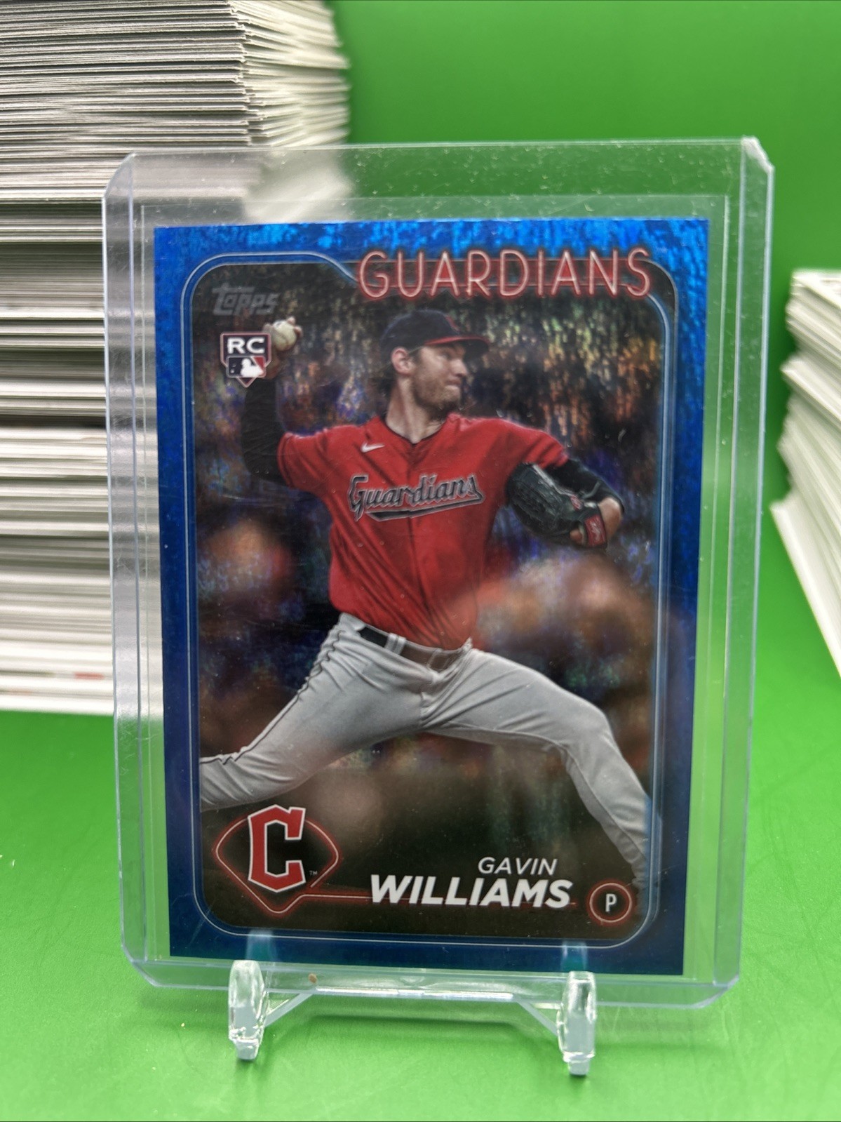 Gavin Williams RC /999 Blue Holofoil Board 2024 Topps Series 1 Guardians #242