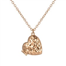 Women Metal Heart Photo Frame Locket Pendant Necklace Chain 20" Memory Gift