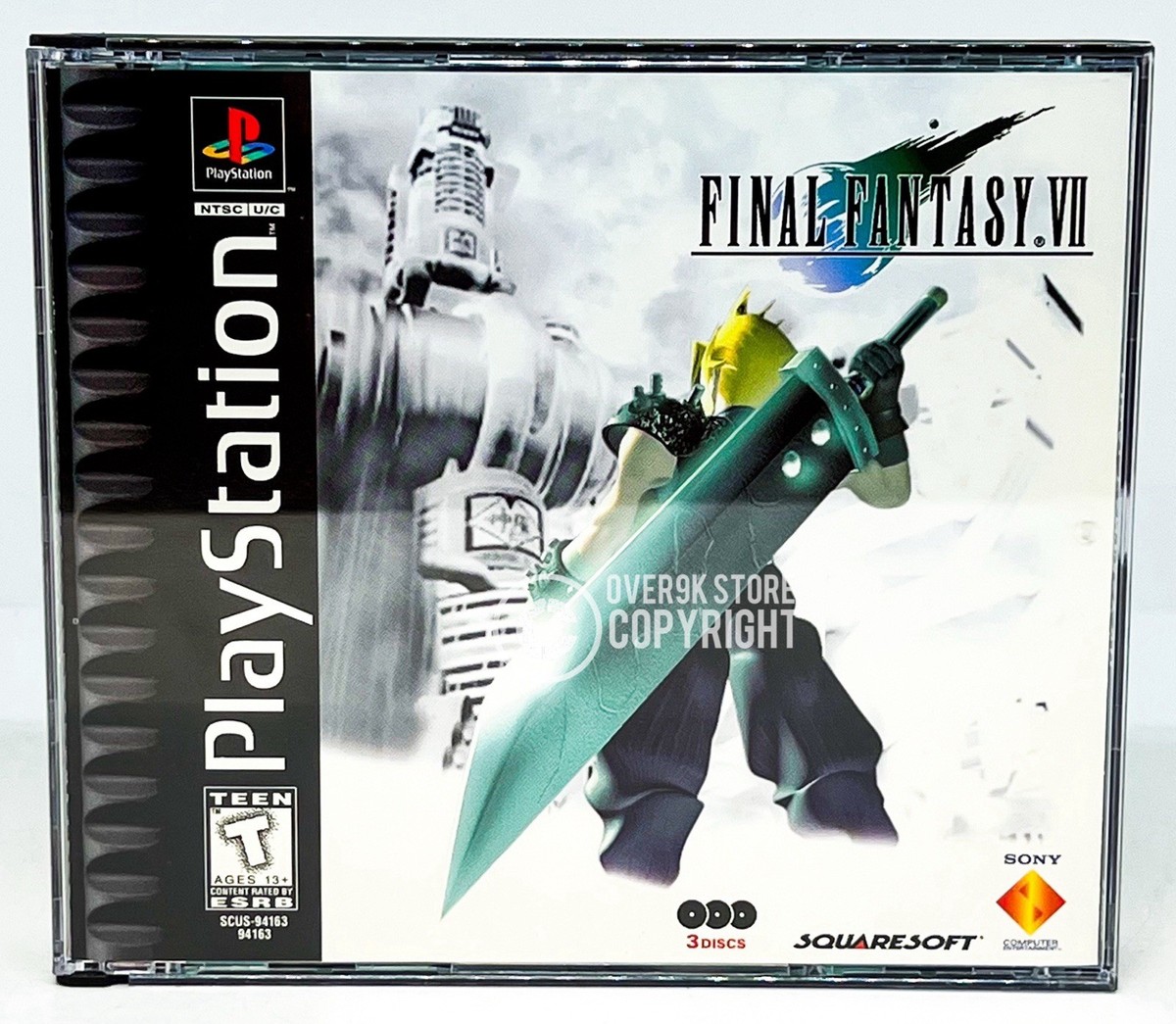 Final Fantasy VII 7 Black Label - PS1 - MISPRINT - Complete