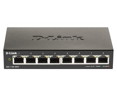 D-Link Ethernet Switch, 8 Port Smart Managed Gigabit Desktop EEE Network Inte...