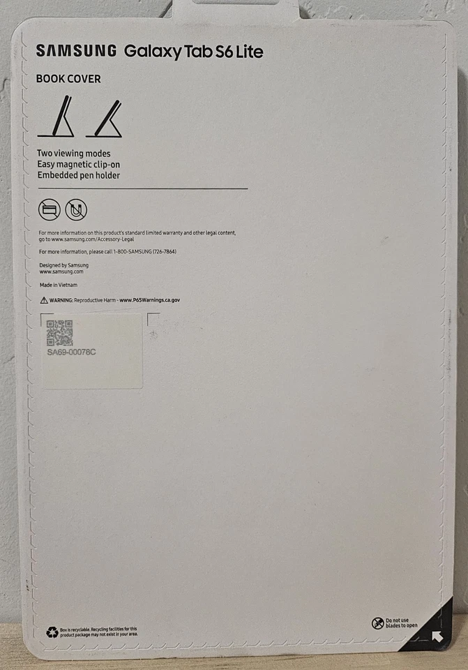 Samsung Book Cover for Galaxy Tab S6 Lite in Black (EF-BP610) - New Sealed! - Image 2 of 2