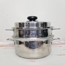 Saladmaster 316Ti Titanium Stainless Steel 3qt Saucepan Steamer Stainless Steel