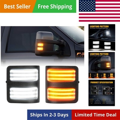 LED Sequential Switchback Side Mirror Marker Running & Turn Signal Light fit ...