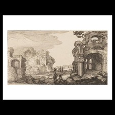 After Gillis van Scheyndel - Path between Roman Ruins, from Twelve landscapes wi