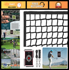 Heavy Duty Golf Practice Net with Target - High Impact Nylon, 10x7ft to 10x40ft