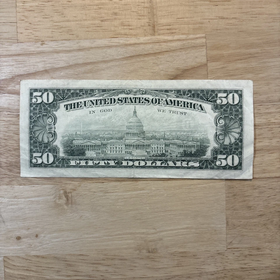Any (1) Old 50 Dollar Bill from 1985 - Image 2 of 4