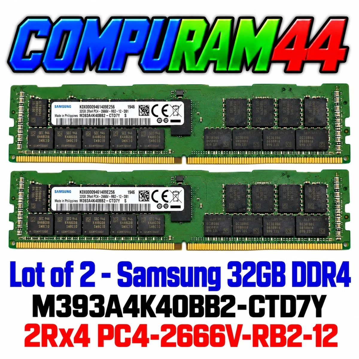 32 GB Capacity per Module RDIMM ECC RAM Computer Memory (RAM) for