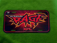 2001 Inaugural XFL Football League License Plate - Orlando Rage