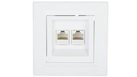 Computer Doppel Steckdose 2Xrj45 Kat.6 Asfora EPH4800121