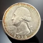 1936-P WASHINGTON QUARTER GEM UNCIRCULATED 25C ALBUM TONED SILVER COIN BU 901