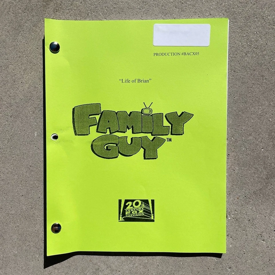 Family Guy НАБОР 2012 Life of Brian Production Б/у Черновые Сценарии Стол Аниматический - Изображение 2 из 4