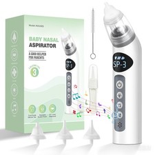 Bivni Baby Nasal Aspirator Electric Waterproof Easy Clean with Music Light