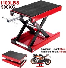 500KG Motorbike Motorcycle Table Bench Workshop Scissor Lift Jack Stand Paddock
