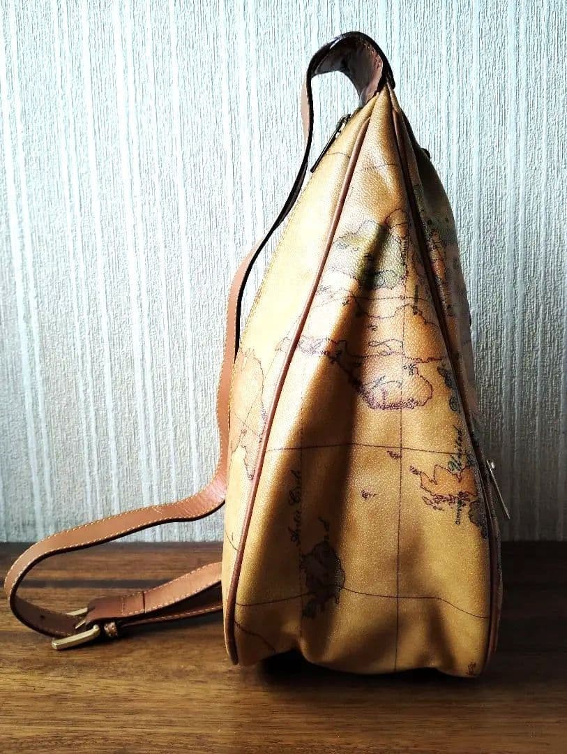 Prima Class PVC Shoulder Bag Map Pattern Tear-Sha… - image 3