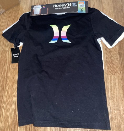Hurley Boy's Youth 2-Pack Short Sleeve Tee Shirts 18/20 - Picture 4 of 4