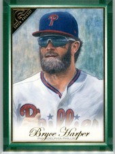 2019 Topps Gallery BRYCE HARPER Green Border /99 Phillies #30