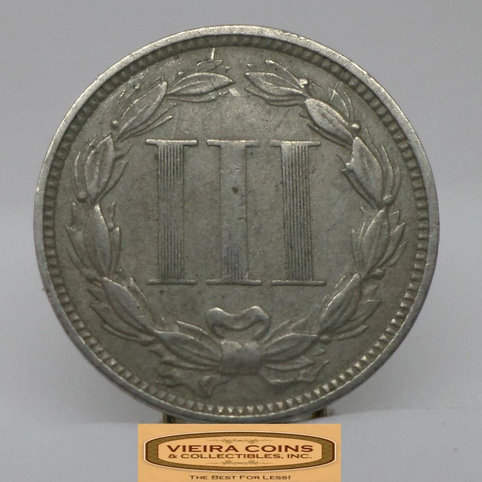 1869 Three-Cent Piece, 3 Cents Nickel - #C52979NQ - Image 2 of 2