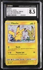 Pokemon 2019 Pikachu Black Star Promo SM162 CGC 8.5 Team up 1 Pack Blister