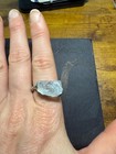 NIB German Kabirski Rough Raw Aquamarine 925 Sterling Silver Ring Sz 7 — photo 9