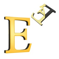 4" House Letters Acrylic Adhesive Mailbox Door Letter Stickers Gold Letter E