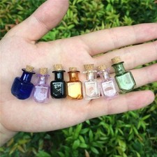 9PCS Mini Glass Bottles with Cork Stopper Wishing Bottles DIY Craft Pendants