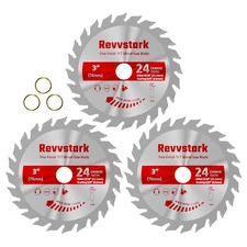 3 Pack 3 Inch Carbide Circular Saw Blade 24 Tooth for Wood, Plastic, PCV,