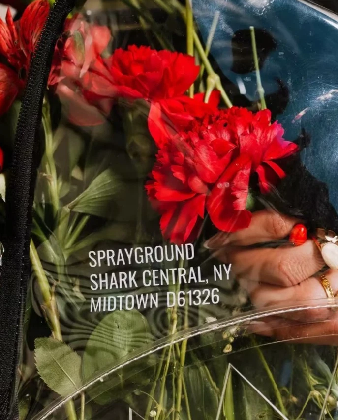 Mochila Central Sprayground 100% Transparente Tiburón Transparente Bolsa Escolar Grande Foto 2 de 4