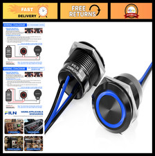 2PCS 20A Latching Push Button Switch 12V-24V DC Waterproof IP67 with LED Light