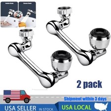 2P Universal 1080 Swivel Extension Faucet Aerator Rotate Robotic Arm Extend-