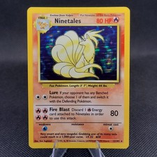 Pokémon TCG Ninetales Base Set Holo Rare 80 HP Card 12/102 1999 Wizards English on eBay