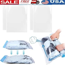 Compression Travel Bags 4 Pack Space Saver Vacuum Storage Multi-Use Durable