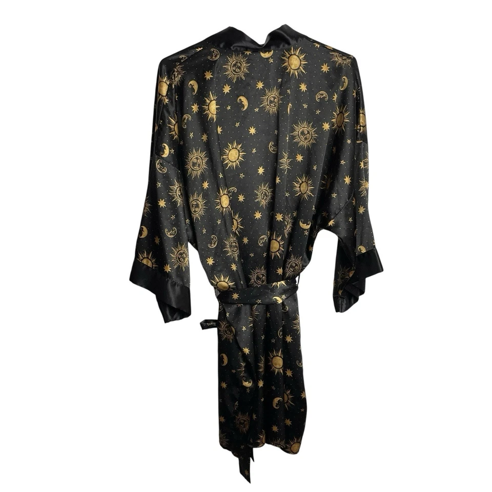 Morgan Taylor Bata Celestial Íntimates Mujer P/S Negro Dorado Satinado Sol Luna Estrella Foto 2 de 4