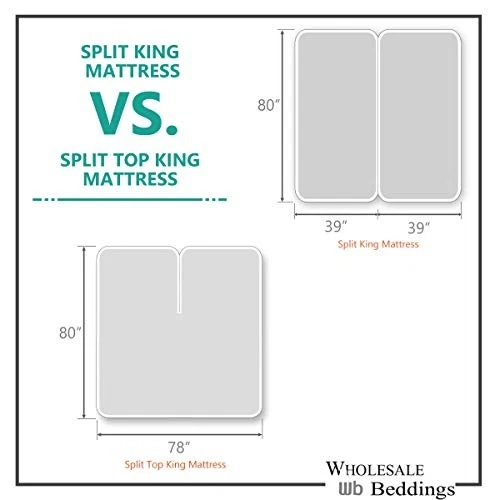 Sólido 600 hilos, 100 % algodón, Top Split King (cabeza flexible) blanco Foto 3 de 4
