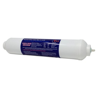 GAC T33 Inline CTO Carbon Water Filter w/ 1/4'' OD Quick Connect NSF Certified