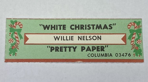 Willie Nelson - White Christmas / Pretty Paper - Columbia 03476 Title Strip - 第 1/1 張圖片
