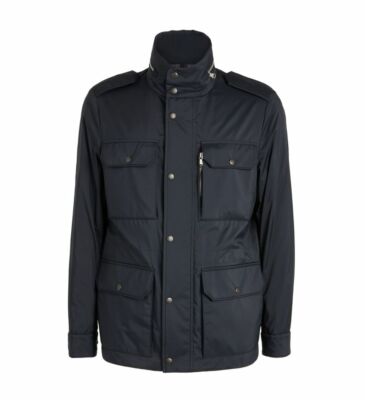Moncler Baillaury Pure Goose Down Feather Navy Blue Field Jacket 
