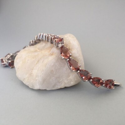Color Change Diaspore Sultanit Tennis Bracelet  925K Silver, No US Import fees!